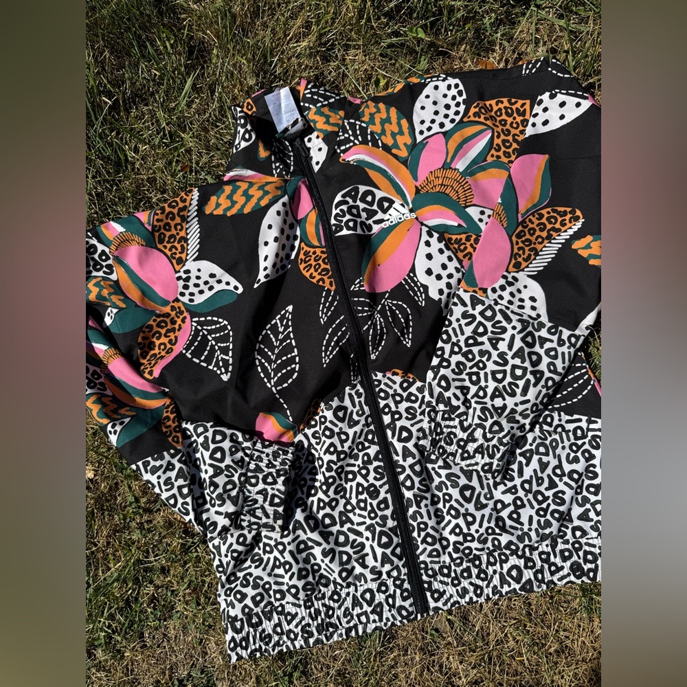 Floral and Animal Print Adidas Jacket